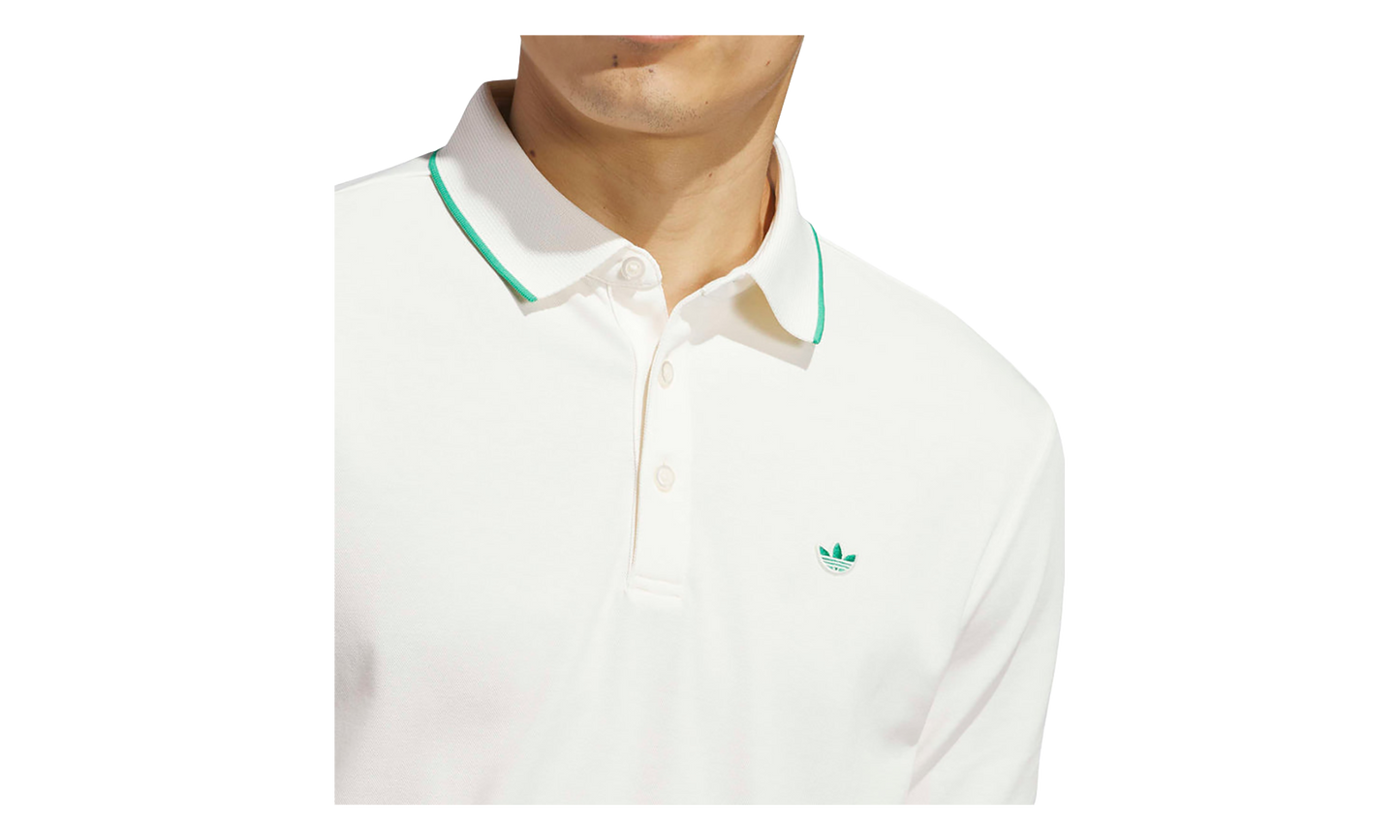 Originals Twistknit Trefoil Polo Shirt "Chalk White / Court Green" KB8617