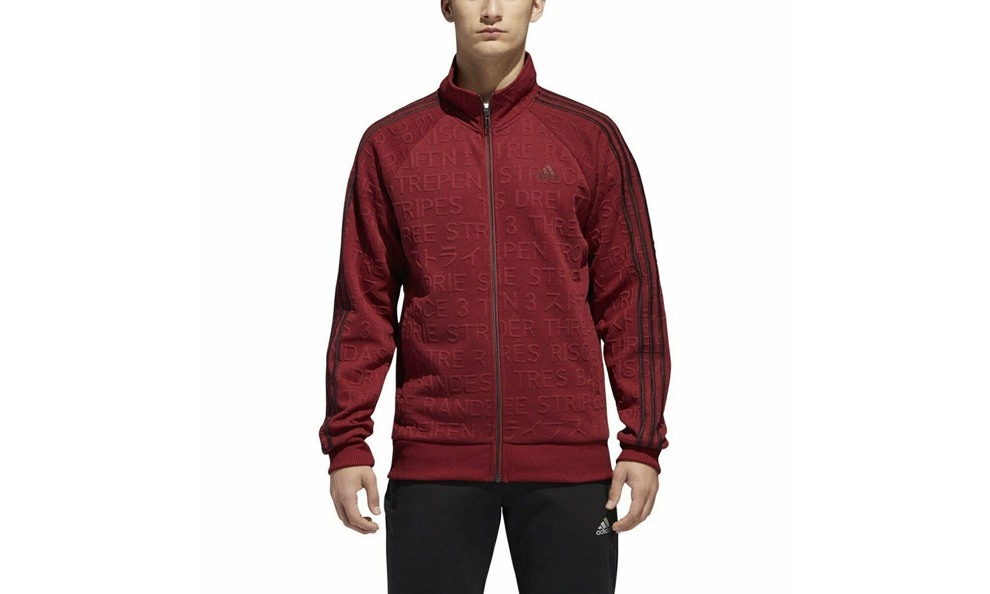 Badge of Sport 3-Stripe Cotton Fleece Pullover "Noble Maroon" DH9084
