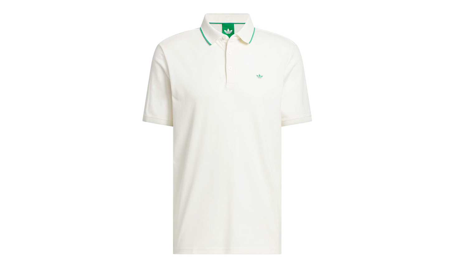Originals Twistknit Trefoil Polo Shirt "Chalk White / Court Green" KB8617
