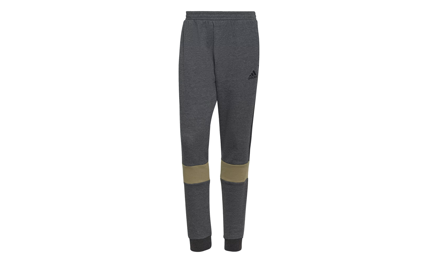 Essentials Colorblock Pants "Dark Grey Heather / Black / Orbit Green" H14632