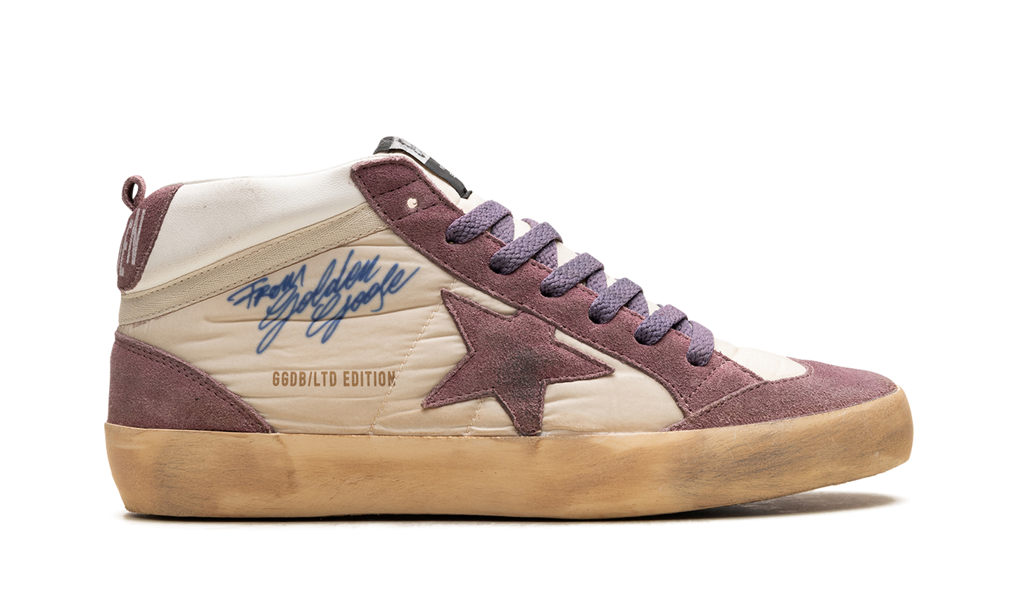 MID STAR DOUBLE QUARTER NYLON AND NAPPA UPPER SUEDE STAR AND HEEL WITH SPUR "WISTFUL MAUVE CREAM WHITE"